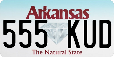 AR license plate 555KUD