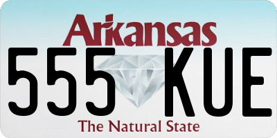 AR license plate 555KUE