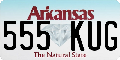 AR license plate 555KUG