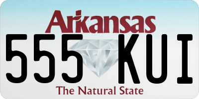 AR license plate 555KUI