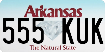 AR license plate 555KUK