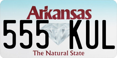AR license plate 555KUL