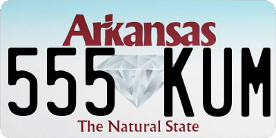 AR license plate 555KUM
