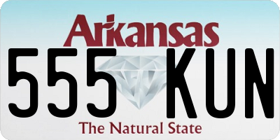 AR license plate 555KUN