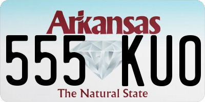 AR license plate 555KUO