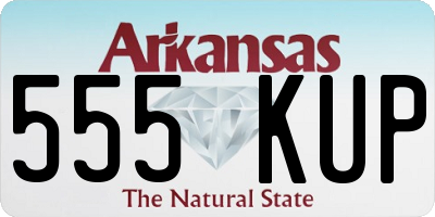 AR license plate 555KUP