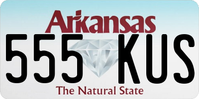 AR license plate 555KUS
