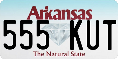 AR license plate 555KUT