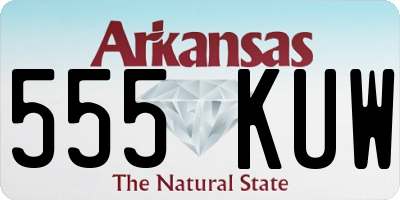 AR license plate 555KUW