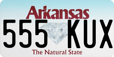 AR license plate 555KUX