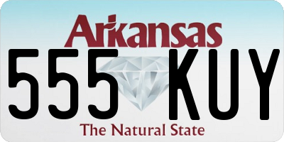 AR license plate 555KUY