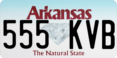 AR license plate 555KVB