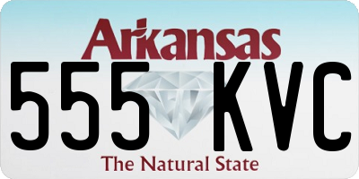 AR license plate 555KVC