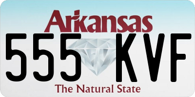 AR license plate 555KVF