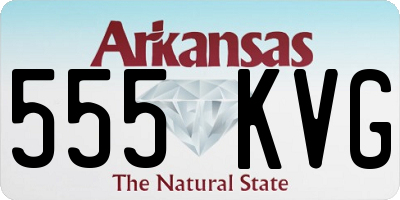 AR license plate 555KVG