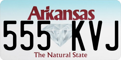 AR license plate 555KVJ