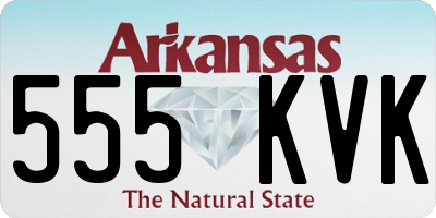 AR license plate 555KVK