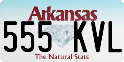 AR license plate 555KVL