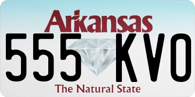AR license plate 555KVO