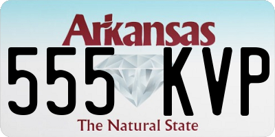 AR license plate 555KVP