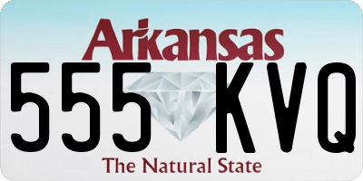 AR license plate 555KVQ