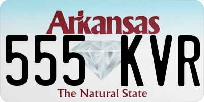 AR license plate 555KVR