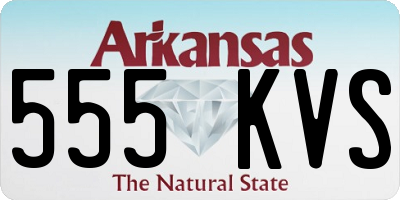 AR license plate 555KVS