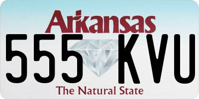 AR license plate 555KVU