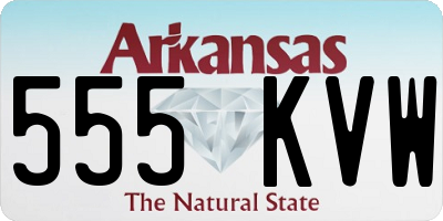 AR license plate 555KVW