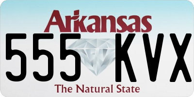 AR license plate 555KVX