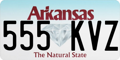 AR license plate 555KVZ