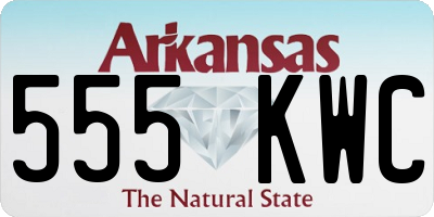 AR license plate 555KWC