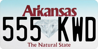 AR license plate 555KWD