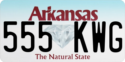 AR license plate 555KWG