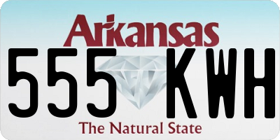 AR license plate 555KWH