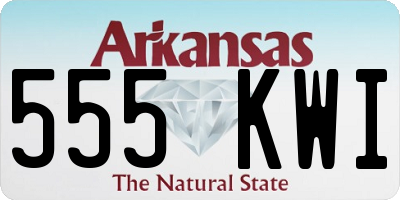 AR license plate 555KWI