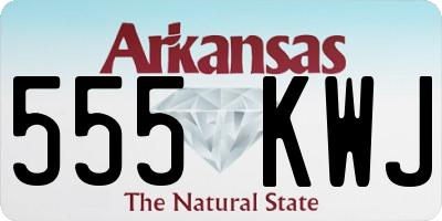 AR license plate 555KWJ