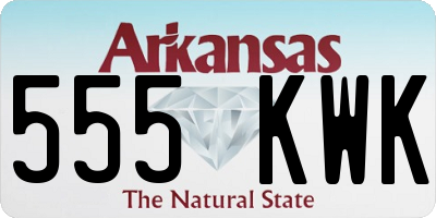 AR license plate 555KWK