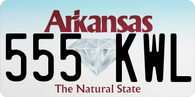 AR license plate 555KWL