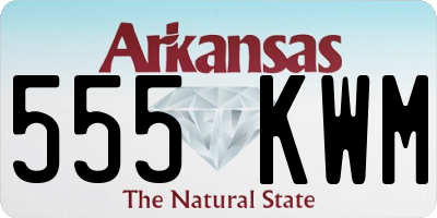 AR license plate 555KWM