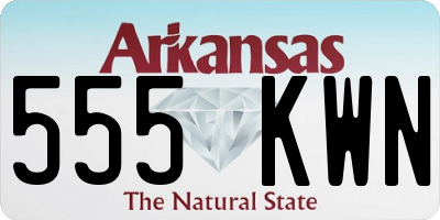 AR license plate 555KWN