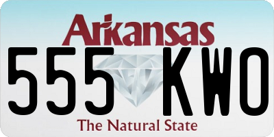 AR license plate 555KWO