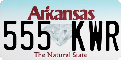 AR license plate 555KWR