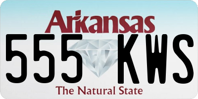 AR license plate 555KWS