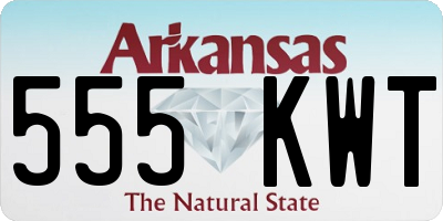 AR license plate 555KWT