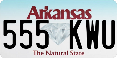 AR license plate 555KWU