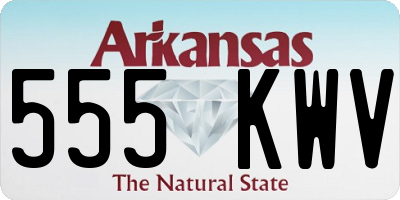 AR license plate 555KWV