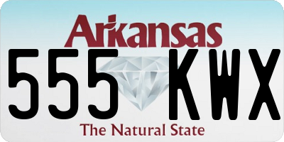 AR license plate 555KWX