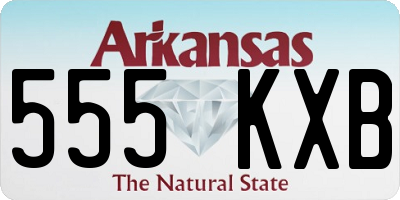 AR license plate 555KXB