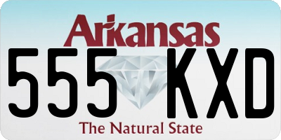 AR license plate 555KXD
